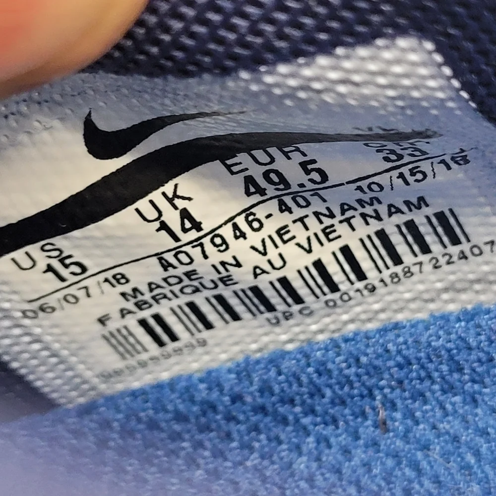 Nike Lunar Vapor UltraFly Elite 2 Baseball Cleats Men's 15 New Shoes Blue